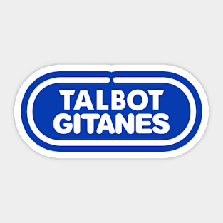 Talbot Gitanes F1 team logo 1981-82 - Ligier Matra, Jabouille,Laffite, Cheever, Tambay - white print Sticker